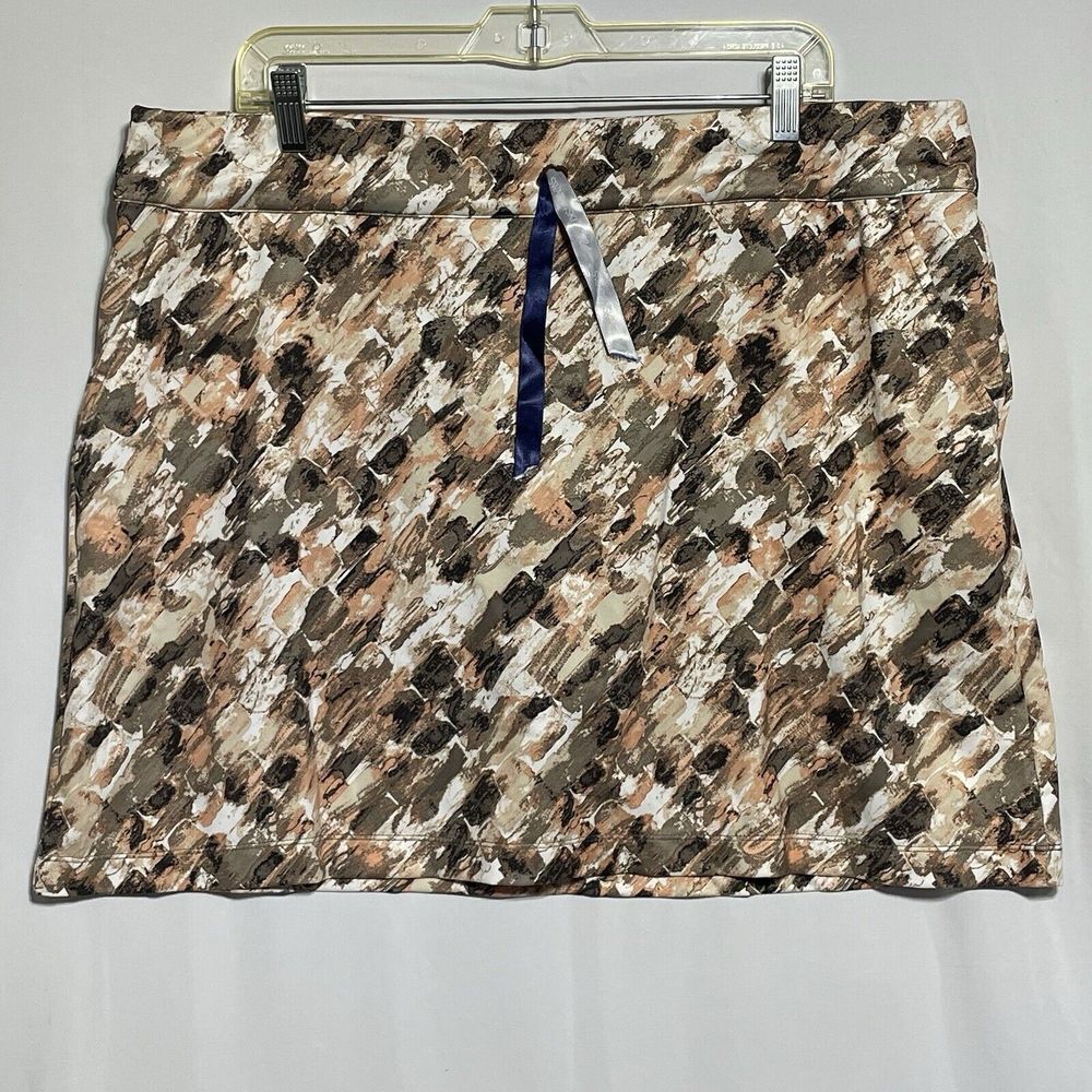 CORAL BAY Skort Womens PETITE XL Smooth Stretch Golf Tennis Pickleball Swarovski